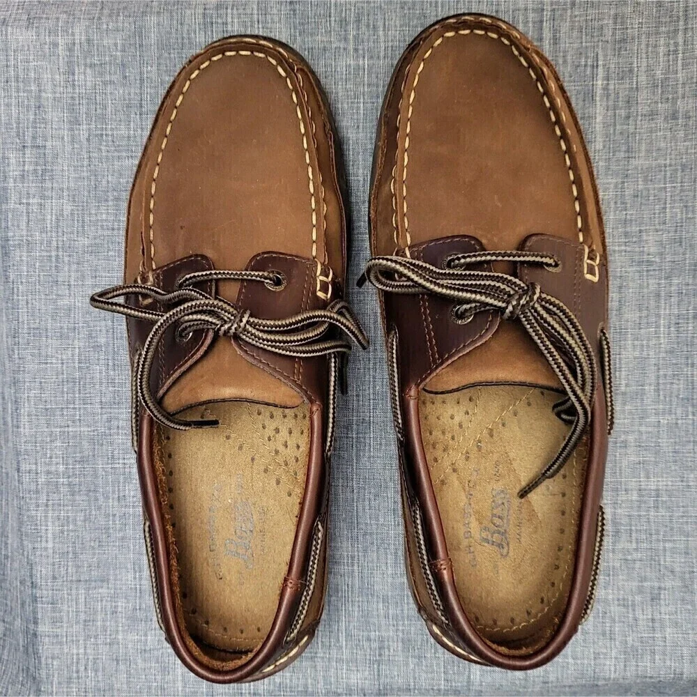 G.H. Bass Lewis Deck Shoe  Docksiders Two-Tone Brown Men's 9M